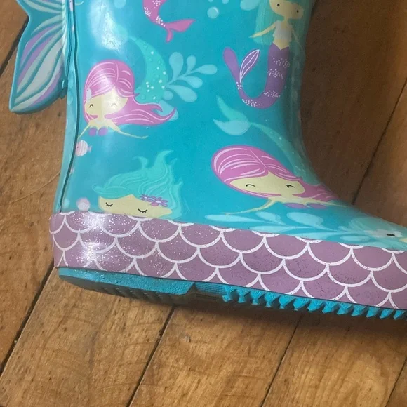 Girl's waterproof easy-on rain boots - Picture 5 of 10